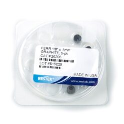 Reducing Ferrules, Capillary, Graphite, for Compression-Type Fittings, 1/8" to 0.8 mm ID, 5-pk.