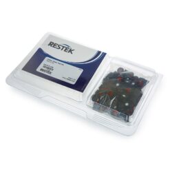 Autosampler Vial Convenience Kit, Red PTFE/Silicone Septa, 0.065", Untreated, Clear w/Black Cap, 2.0 mL, 8 mm, 100-pk.