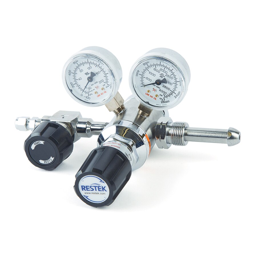 Dual-Stage, Ultra-High Purity Air Regulator, CGA 590, Chrome-Plated Brass