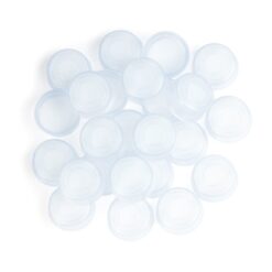 Snap Ring Vial Caps w/Septa, Clear, Polypropylene, PTFE, 10 mil, 2.0 mL, 11 mm, 100-pk.