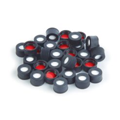WISP 48 Screw-Thread Caps and Red PTFE/Silicone Septa, 4.0 mL, Preassembled, 100-pk.