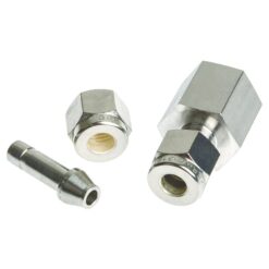 Ashcroft Gauge Connector to Canister Valve, Stainless Steel, Connects 1/4" Male NPT to 1/4" Male Compression Fitting