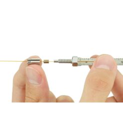 Alternative view of Capillary Installation Gauge, for older Thermo Scientific TRACE GCs, Focus SSL, and PTV injectors (using M4 ferrules)