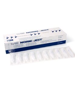Norm-Ject Plastic Syringe, 3 mL Luer Slip Centric Tip, 100-pk.