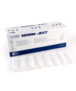 Norm-Ject Plastic Syringe, 10 mL Luer Slip Eccentric Tip, 100-pk.