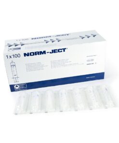 Norm-Ject Plastic Syringe, 20 mL Luer Slip Eccentric Tip, 100-pk.