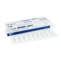 Norm-Ject Plastic Syringe, 3 mL Luer Lock Tip, 100-pk.