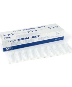 Norm-Ject Plastic Syringe, 3 mL Luer Lock Tip, 100-pk.