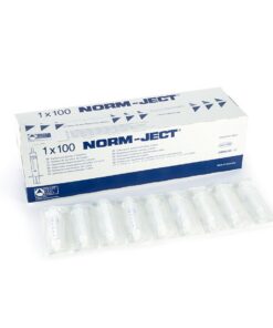 Norm-Ject Plastic Syringe, 5 mL Luer Lock Tip, 100-pk.