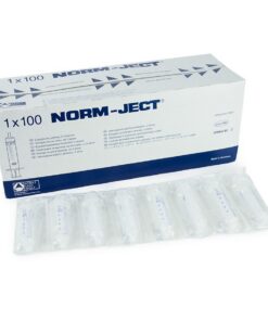 Norm-Ject Plastic Syringe, 10 mL Luer Lock Tip, 100-pk.