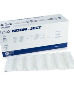 Norm-Ject Plastic Syringe, 20 mL Luer Lock Tip, 100-pk.