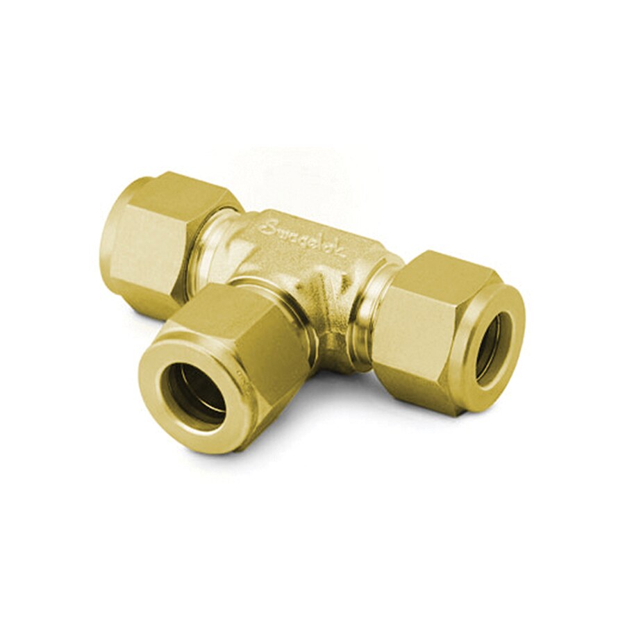 Swagelok Fitting, 1/16" Tee, Brass, 2-pk.