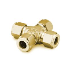 Swagelok Fitting, 1/8" Cross, Brass, 2-pk.