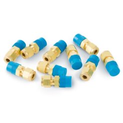 Swagelok Fitting, 1/4" to 1/4" NPT Male Connector, Brass, 10-pk.