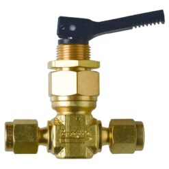 Swagelok Toggle Shutoff Gas Valve, 1/8" Toggle, Brass, ea.