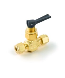 Swagelok Toggle Shutoff Gas Valve, 1/4" Toggle, Brass, ea.