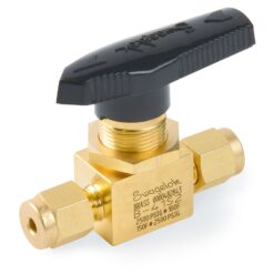 Swagelok Shutoff Gas Valve, 1/8" Ball, Brass, ea.