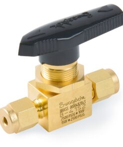 Swagelok Shutoff Gas Valve, 1/8" Ball, Brass, ea.