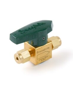 Swagelok Plug Shutoff Gas Valve, 1/8" Plug, Brass, ea.