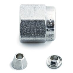 Swagelok Fitting, 1/16" Nut & Ferrule Set, Stainless Steel, 2-pk.