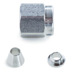 Swagelok Fitting, 1/8" Nut & Ferrule Set, Stainless Steel, 5-pk.
