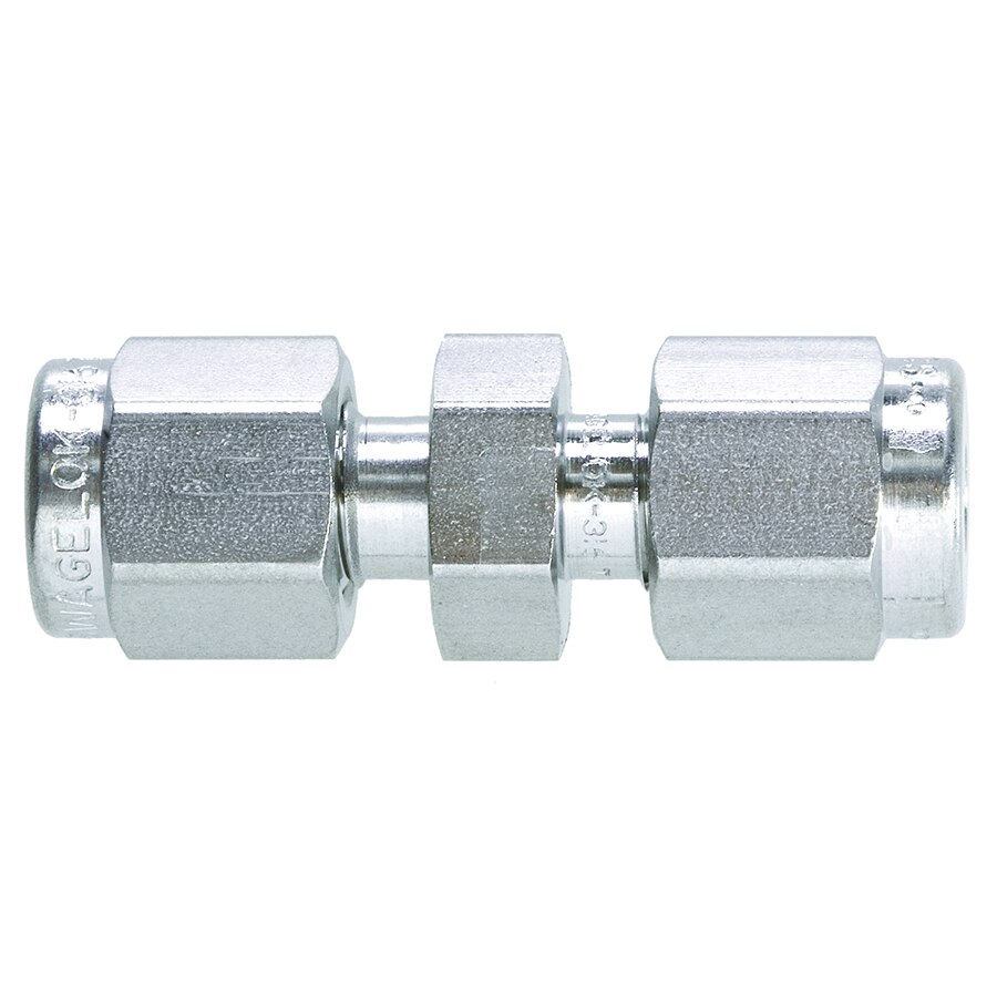 Swagelok Fitting, 1/8" Union, Stainless Steel, 2-pk.