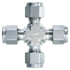 Swagelok Fitting, 1/4" Cross, Stainless Steel, ea.