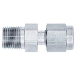 Swagelok Fitting, 1/8" to 1/8" NPT Male Connector, Stainless Steel, 2-pk.