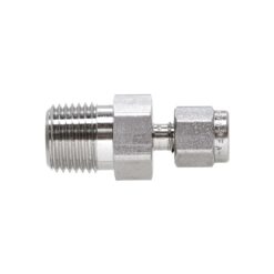 Swagelok Fitting, 1/16" to 1/8" NPT Male Connector, Stainless Steel, 2-pk.