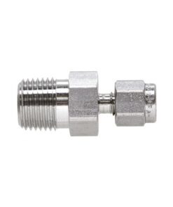 Swagelok Fitting, 1/16" to 1/8" NPT Male Connector, Stainless Steel, 2-pk.
