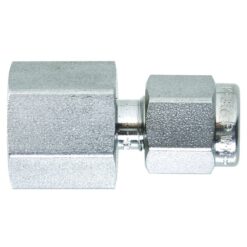 Swagelok Fitting, 1/8" to 1/8" NPT Female Connector, Stainless Steel, 2-pk.