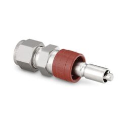 Swagelok Fitting, 1/8" Male Quick Coupling, with Shutoff, Stainless Steel, ea.