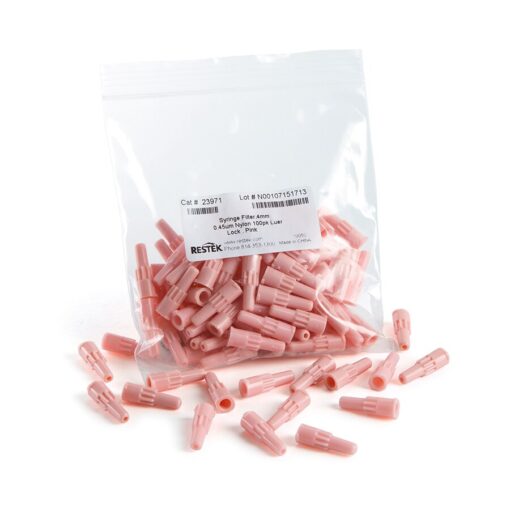 4 mm Syringe Filter, 0.45 µm, Nylon, Pink, 100-pk.