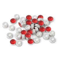 Aluminum Crimp-Top Seals with PTFE/Silicone Septa, Silver, 2.0 mL, 11 mm, 1000-pk.