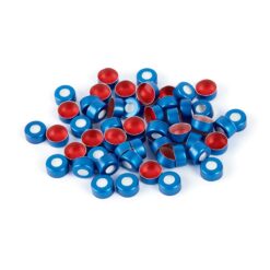 Aluminum Crimp-Top Seals with PTFE/Silicone Septa, Blue, 2.0 mL, 11 mm, 1000-pk.