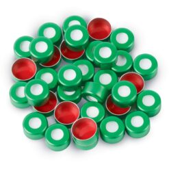 Aluminum Crimp-Top Seals with PTFE/Silicone Septa, Green, 2.0 mL, 11 mm, 1000-pk.