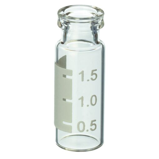 Crimp-Top Vials with Grad Marking Spot, 2.0 mL, 11 mm, 12 x 32 mm, Clear, 1000-pk.