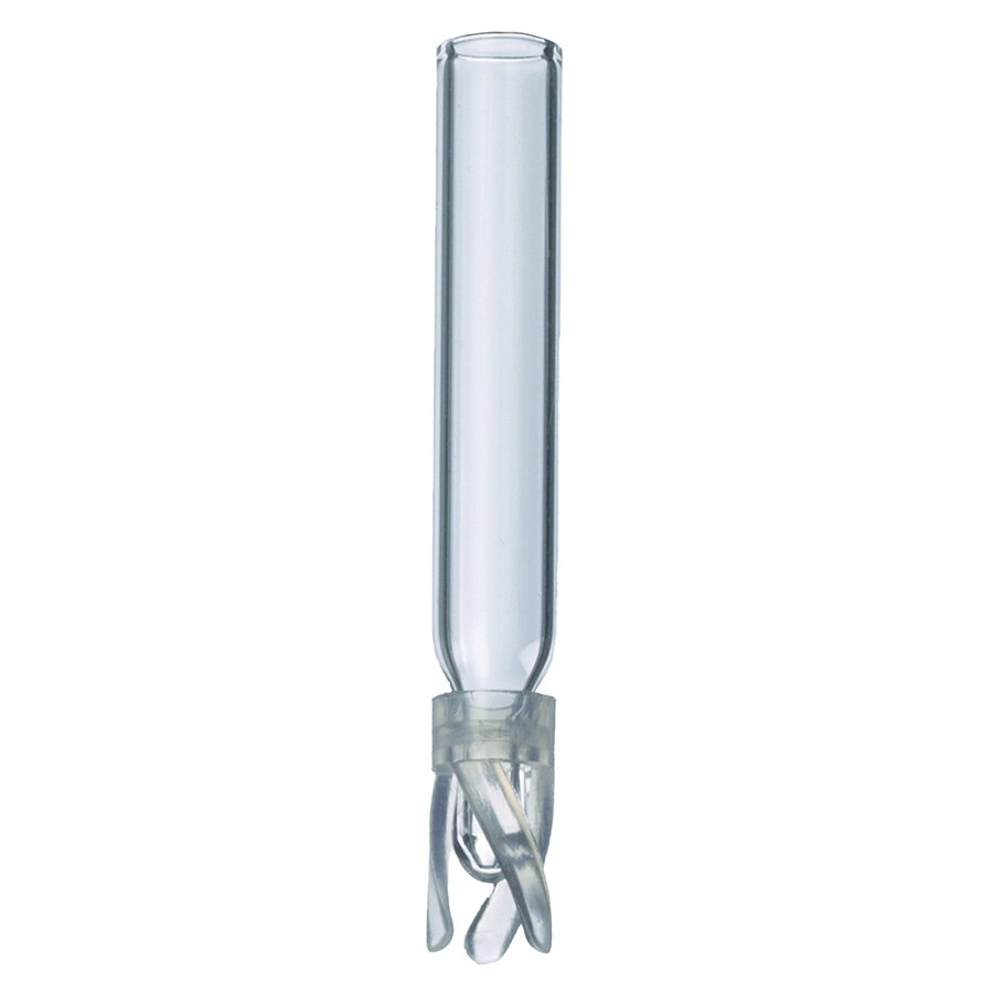 Vial Inserts, Glass, LV w/Polypropylene Bottom Spring, 150 µL, 100-pk.