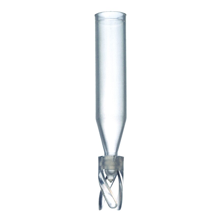 Vial Inserts, Polypropylene, Big Mouth w/Bottom Spring, 250 µL, 100-pk.