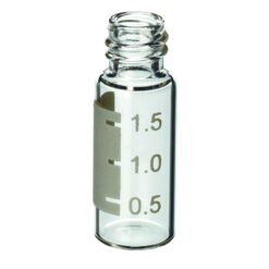 Screw-Thread Vials with Grad Marking Spot, 2.0 mL, 8 mm (vial only), Clear, 100-pk.