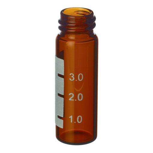 WISP 48 Screw-Thread Step Vials with Grad Marking Spot, 4.0 mL, 15 x 45 mm, 13-425 Screw-Thread (vials only), Amber, 1000-pk.