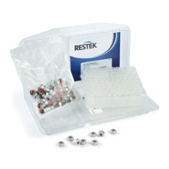 Crimp Vial Convenience Kit, PTFE/Natural Rubber Septa, SilCote Deactivated, Clear w/Silver Cap, 2.0 mL, 11 mm, 100-pk.