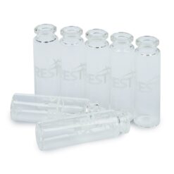 Alternative view of Headspace Crimp-Top Vials, 20 mm, 20 mL, Flat Bottom, Clear, 1000-pk.