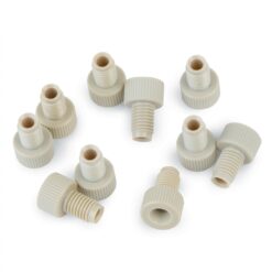 PEEK Finger-Tight Fittings for 1/8" OD Tubing, 1/4-28 Threads, 500 psi, 10-pk.