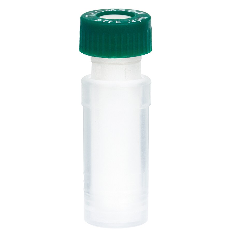 Thomson SINGLE StEP nano Filter Vials, 0.2 µm, PTFE w/Standard Cap, Green Cap, 100-pk.