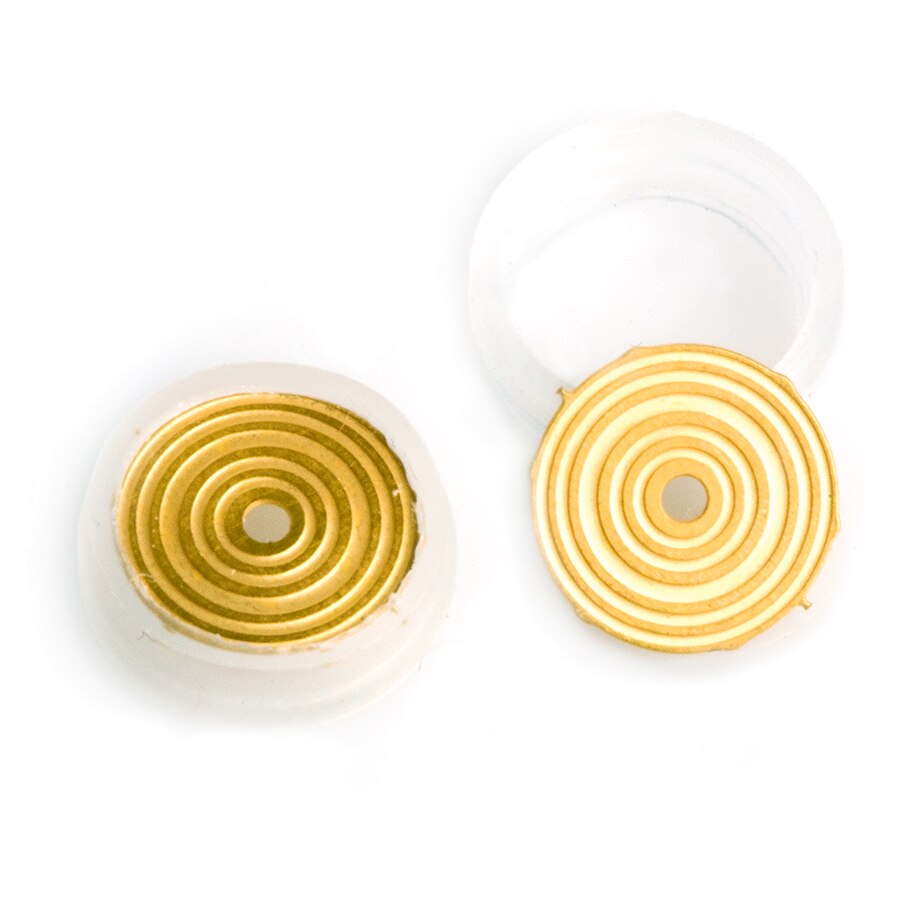Gold Disk Seals & Caps, for Agilent 1050, 1100, 1200, 1220, 1260, 1290 HPLC Systems, Replaces Restek# 25140, 2-pk. - Image 2