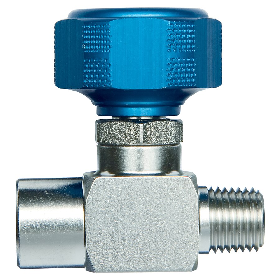 1/4" Male NPT x 1/4" Female NPT Sample Cylinder Valve, 3500 psig DOT Pressure Rating, Stainless Steel