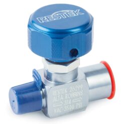 1/4" Male NPT x 1/4" Female NPT Sample Cylinder Valve, 3500 psig DOT Pressure Rating, Sulfinert Treated