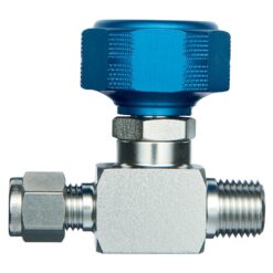 1/4" Male NPT x 1/4" Male Compression Sample Cylinder Valve, 3500 psig DOT Pressure Rating, Stainless Steel