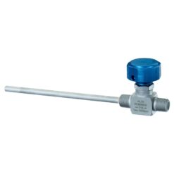 1/4" Male NPT x 1/4" Male NPT w/5.25" Dip Tube Sample Cylinder Valve, 3500 psig DOT Pressure Rating, Stainless Steel